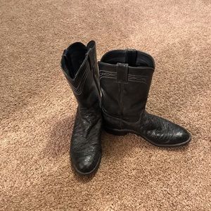 Justin Ostrich men’s boots